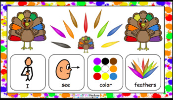 Preview of Turkey "I See Colors" Adapted Book (Autism/SPED)