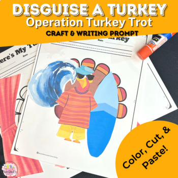 Preview of Turkey In Disguise Thanksgiving Craft And Writing Activity | Spy Theme Activity