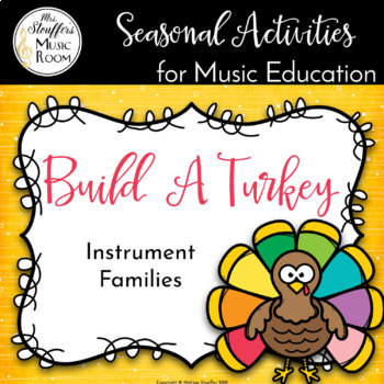 Preview of Turkey Instrument Family - Seasonal Music Activity