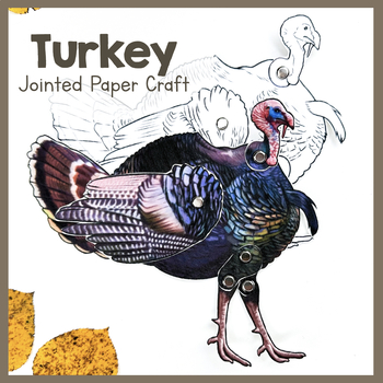 Preview of Turkey | Jointed Animal Craft | Articulated Craft | Thanksgiving | Turkeys