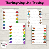 Thanksgiving Line Tracing Practice - Preschool | PreK | Ki