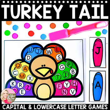 Preview of Turkey Literacy Game - Letter Find & Cover/Match-Preschool, Pre-K, Kindergarten