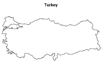 Turkey Map Blank by Northeast Education | TPT