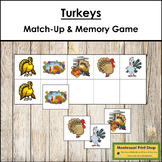 Turkeys Match-Up and Memory Game (Visual Discrimination & 