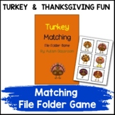 Thanksgiving Activities - FREE Turkey Matching File Folder Game