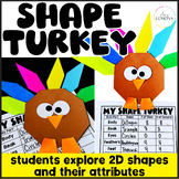 Turkey Math Craft w/ Shape Turkey, Thanksgiving Math Craft