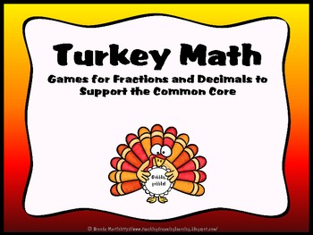 Preview of Turkey Math: Fraction and Decimal Games for the Common Core
