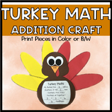 Turkey Math November Counting and Addition Craft