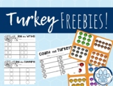 Turkey Math for Kindergarten FREEBIES!