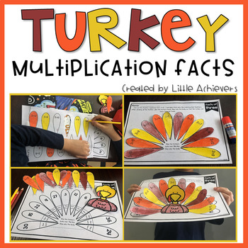 Preview of Turkey Multiplication Worksheets | Thanksgiving Multiplication Activities