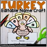 Turkey Name Craft EDITABLE l Thanksgiving Craft 