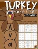 Turkey Name Craft - Thanksgiving Craft and Fall Bulletin B