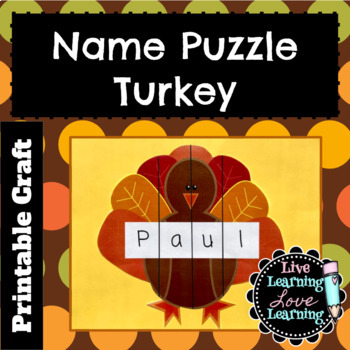 Preview of Turkey Name | Sight Word | Puzzle Activity