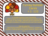 Thanksgiving Turkey Number Cards 1-120