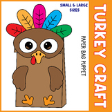 Turkey Paper Bag Craft | Thanksgiving Turkey Craft | Puppe