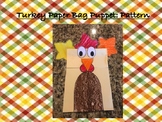 Turkey Paper Bag Puppet: Pattern