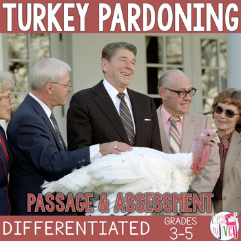 Preview of Turkey Pardoning - Close Reading Passage Standards-Based Assessment Sample
