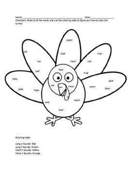 Preview of Thanksgiving Turkey Phonics!