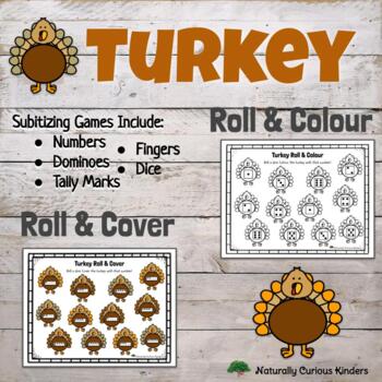 Thanksgiving Turkey Roll and Count Math Game for Fall 