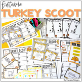 Turkey Scoot Math and Literacy Task Cards Thanksgiving Math