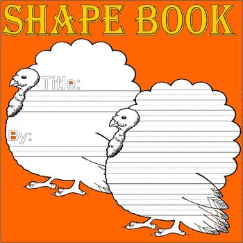 Turkey Shape Book * Primary Handwriting Lines * Writing Thanksgiving ...