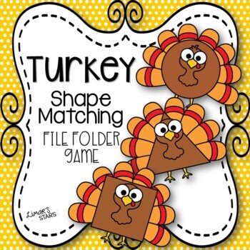 Preview of Turkey Shape Matching File Folder Game {Thanksgiving}