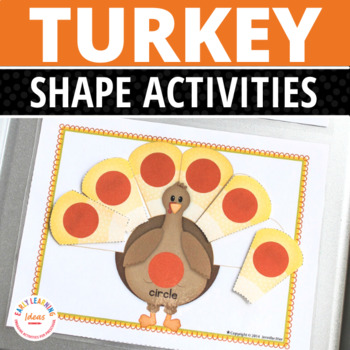 Preview of Turkey Shapes Activities - 2d Shape Matching & Sorting Activity for Thanksgiving