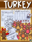 Turkey 2D Shapes Activities - Thanksgiving Activity - Pres