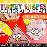 Turkey Shapes Center and Math Craft 2D and 3D Shapes Thank