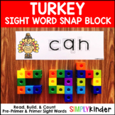 Turkey Sight Word Snap Block Center