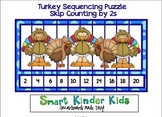 Turkey Smartboard Freebie - Skip Counting by 2 Sequencing Puzzle