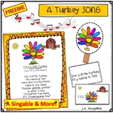 Turkey Song - I'm A Little Turkey Singable FREEBIE for Pre