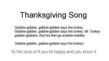 Preview of Turkey Song Interactive Book Make a Turkey