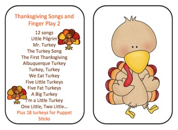 Turkey Songs and Finger Play by Preschool Printable | TPT
