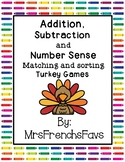 Turkey Sort and Match Activity Set