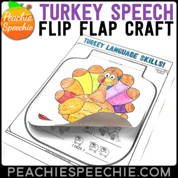 Preview of Turkey Speech and Language Flip Flap Crafts