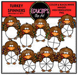 Turkey Spinners Clip Art Bundle  {Educlips Clipart}