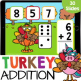 Turkey Stacked Adding to 10 with Dominos Math Google Slides