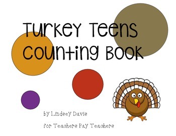 Preview of Turkey Teens Counting Book