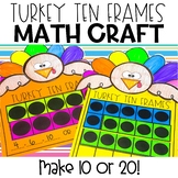 Turkey Ten Frames Math Craft | November Thanksgiving Math 