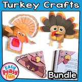 Turkey Thanksgiving Crafts Bundle, November Printable Craf