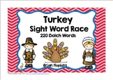 Sight Word Game - Literacy Center with Turkey Thanksgiving Theme