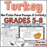 Turkey & Thanksgiving Non-Fiction Passages & Craftivity!