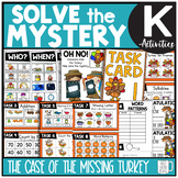 Turkey Thanksgiving Solve the Mystery Math & ELA Task Card