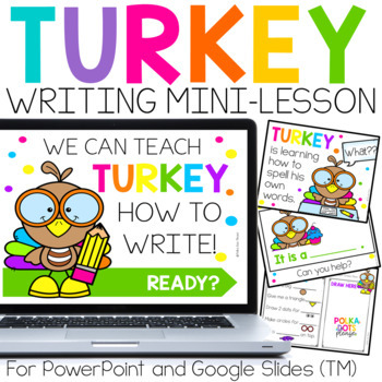 Preview of Turkey Thanksgiving Writing Activities with Directed Drawing | NO PREP DIGITAL