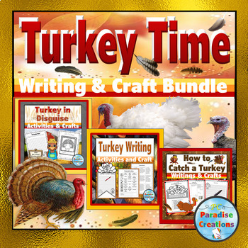 Preview of Turkey Theme Writing and Craft Activities Bundle