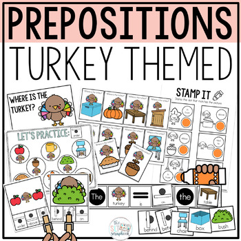 Preview of Turkey Themed Prepositions Activities - Spatial Concepts for Thanksgiving