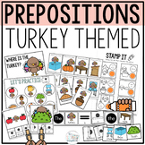 Turkey Themed Prepositions Activities - Spatial Concepts f