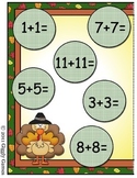 Turkey Time Doubles Addition File Folder Game