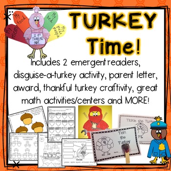 Preview of Turkey Time! K-1 Emergent Readers, Disguise a Turkey Activity, and MUCH MORE!